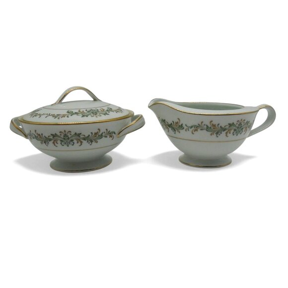NORITAKE BARCELONA Creamer and Sugar Bowl Set Vintage - Picture 1 of 9